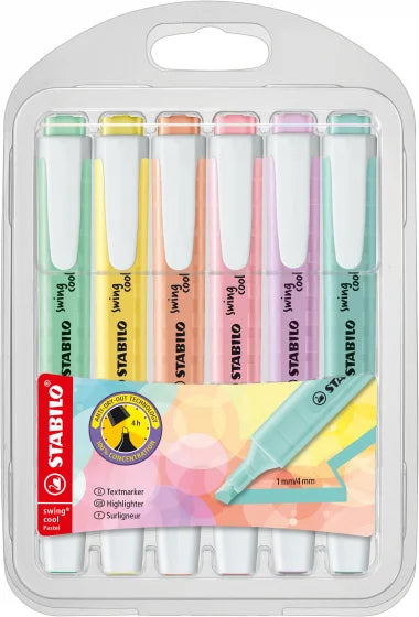 Highlighter STABILO swing cool Pastel (Pack Of 6)