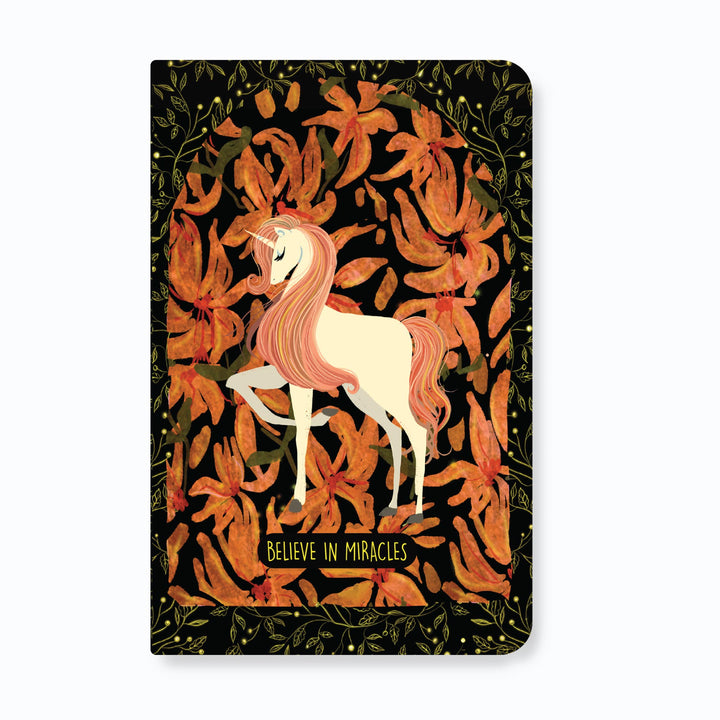 Factor Notes Believe in Miracle Ruled Notebook — Mango