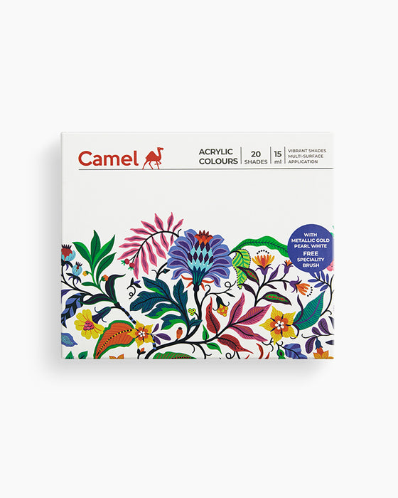 Camel  Acrylic  Colours Set Of 20 (15ml)