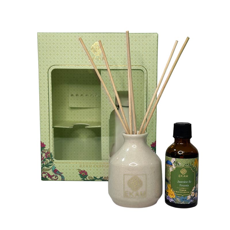EKAM Jasmine & Freesia Reed Diffuser Set