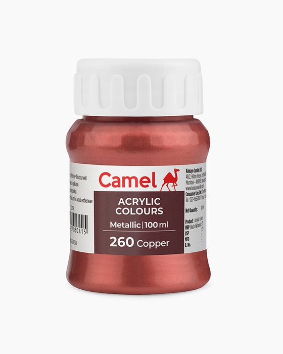 Camel Acrylic Metallic Colour Jar (100ml)