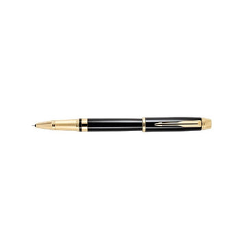 parker-odyssey-lacque-black-gold-trim-rollerball-pen-side-view