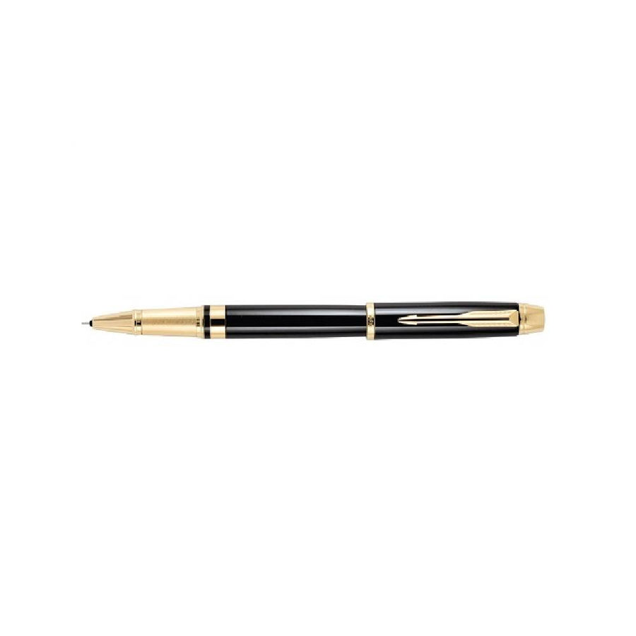 parker-odyssey-lacque-black-gold-trim-rollerball-pen-side-view