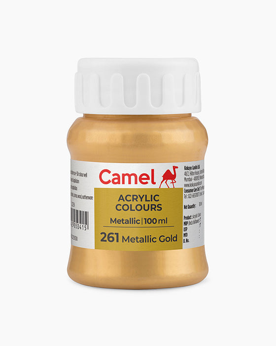Camel Acrylic Metallic Colour Jar (100ml)