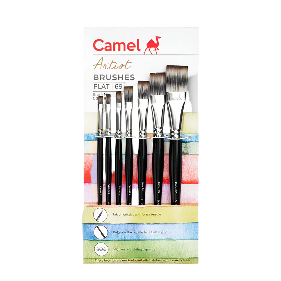 Camel - Artist Flat Brushes - Series 69 (Set of 7 brushes)