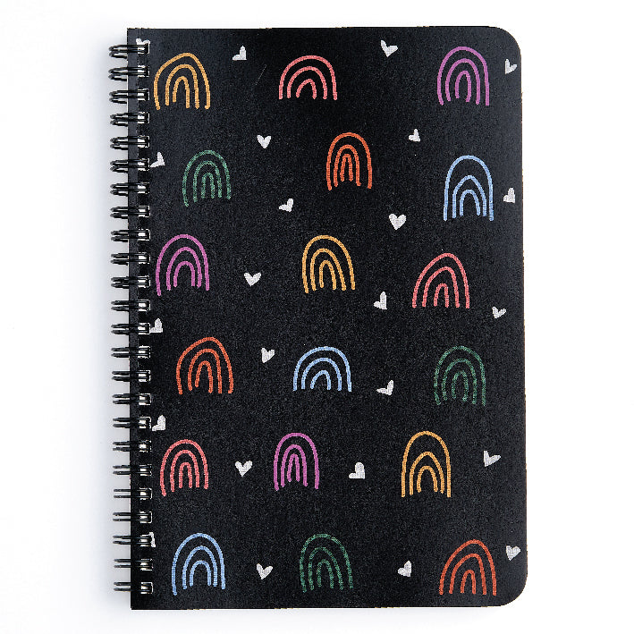 Factor Notes Rainbow in the Dark Plain Spiral Notebook — Mango