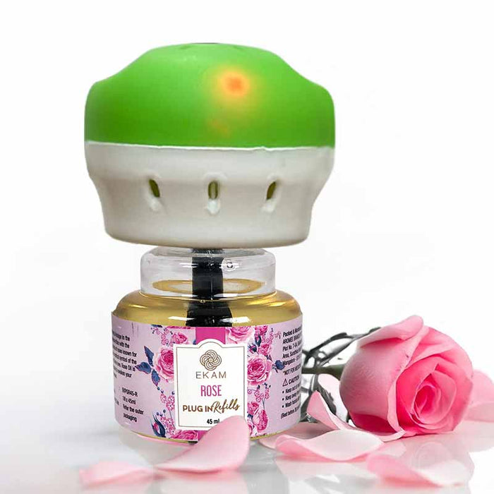Ekam Rose Scented Plug-In Air Freshener Kit