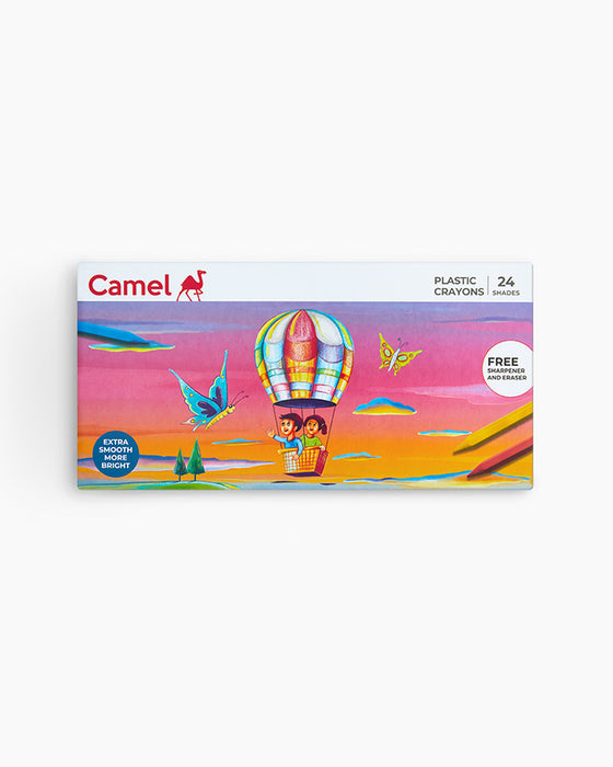 Camel - Plastic Hexagonal Crayons (24 Shades)
