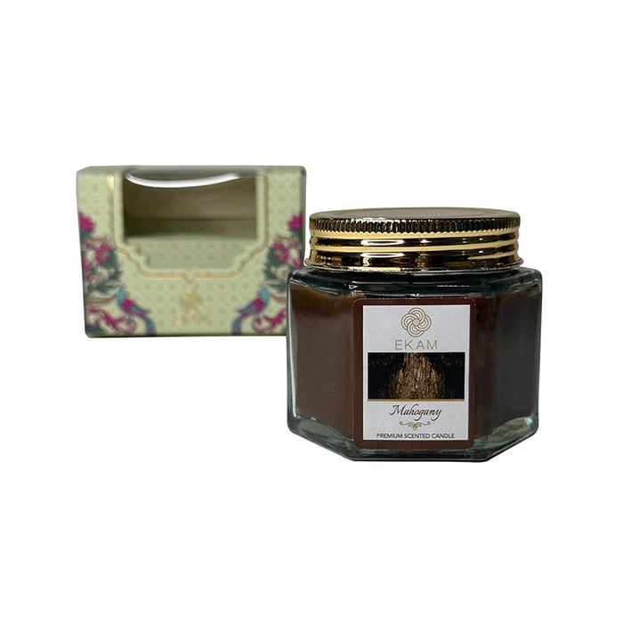 Ekam - Mahogany Hexa Jar Scented Candle