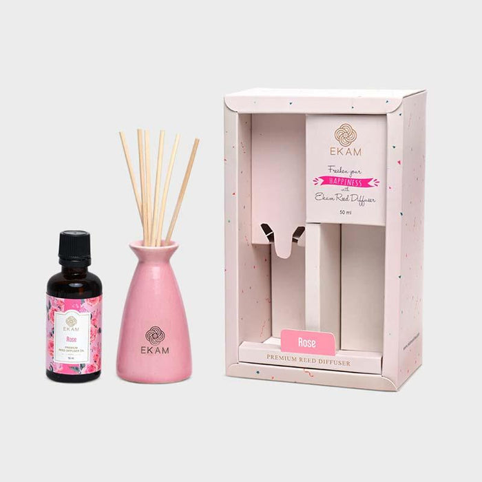 Ekam - Rose Reed Diffuser Set