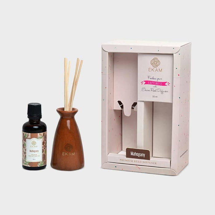Ekam - Mahogany Reed Diffuser Set