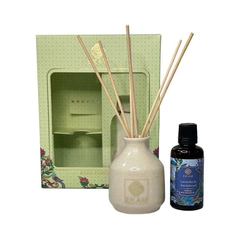Ekam - Lavender & Sandalwood Reed Diffuser Set