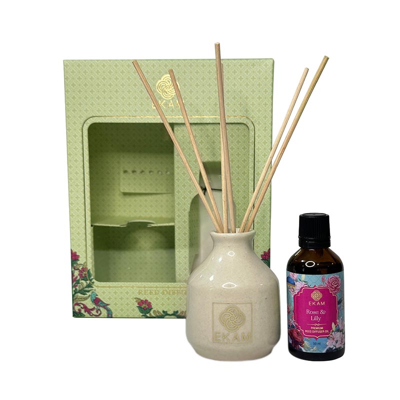 EKAM Rose & Lily Reed Diffuser Set