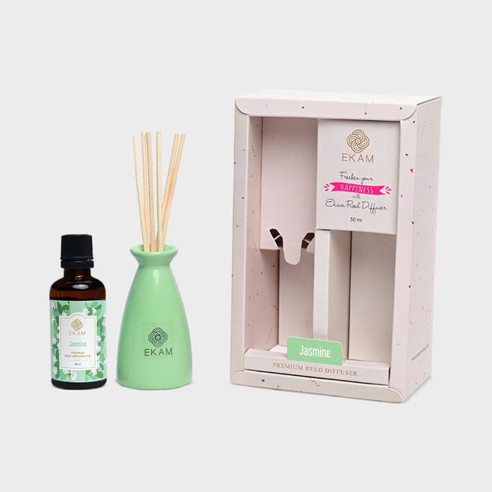 Ekam Jasmine Reed Diffuser Set