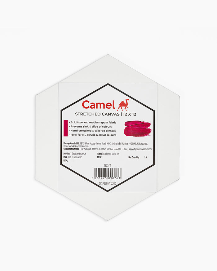 Camel - Hexagon Stretched Canvas (12")