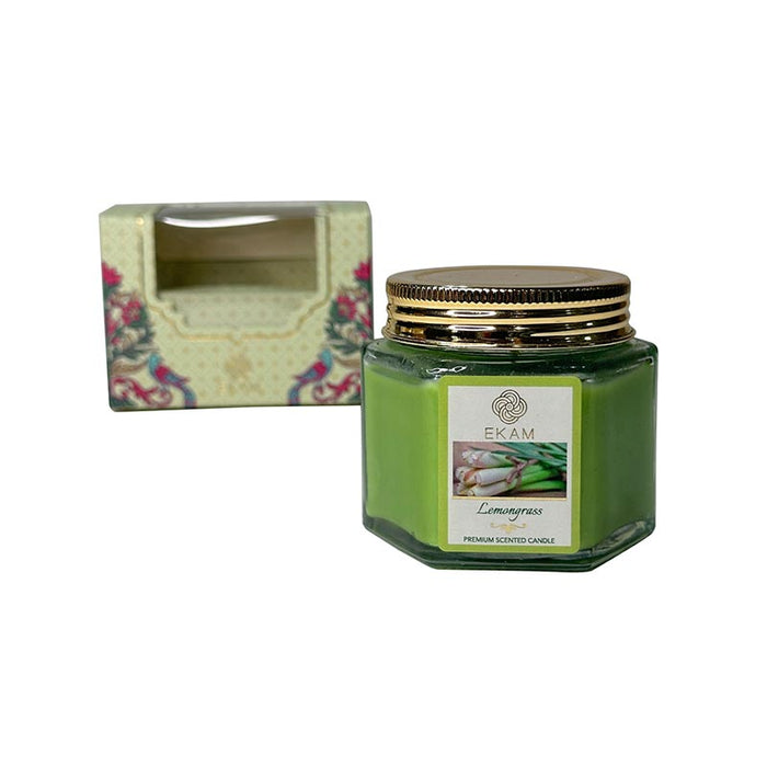 Ekam Lemongrass Hexa Jar Scented Candle