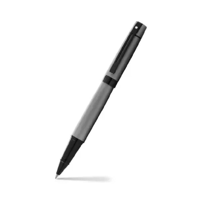 SHEAFFER  300 9345 - Matte Gray Lacquer With Polished Black Trim Roller Ball Pen