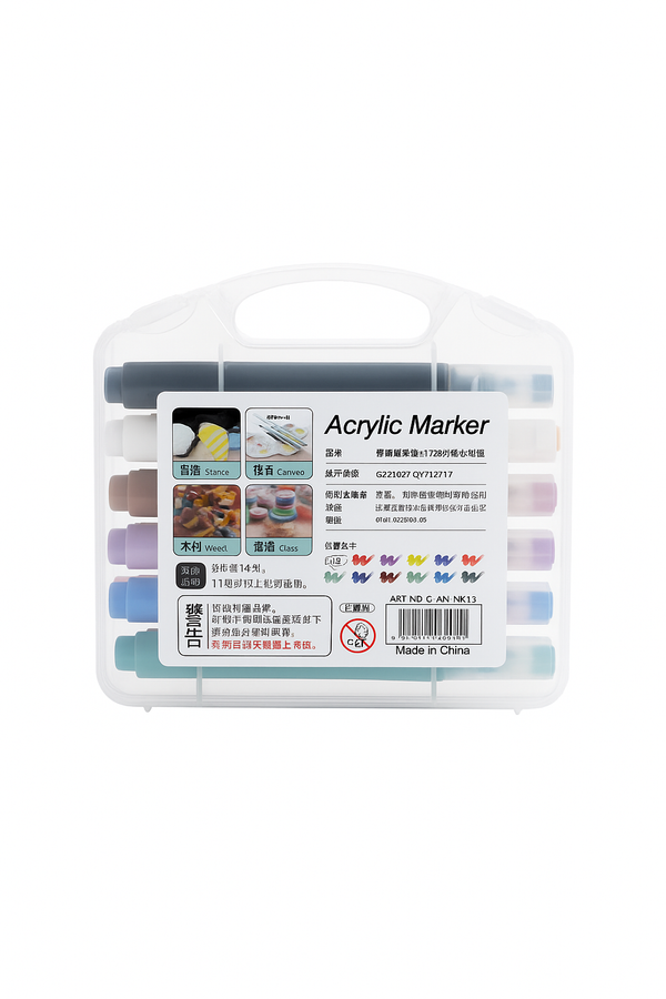 Giorgione Acrylic Marker Set – 12 Macaron Series Colors