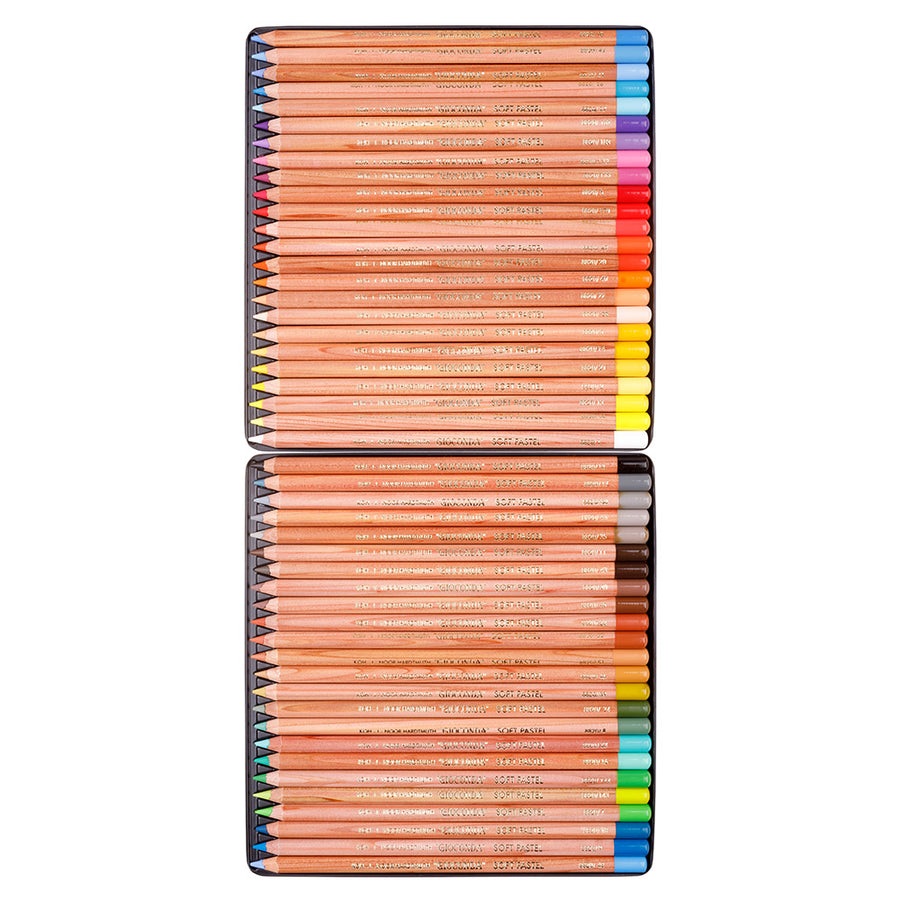 KOH-I-NOOR GIOCONDA ARTIST SOFT PASTEL PENCIL - ASSORTED - SET OF 48 IN TIN BOX