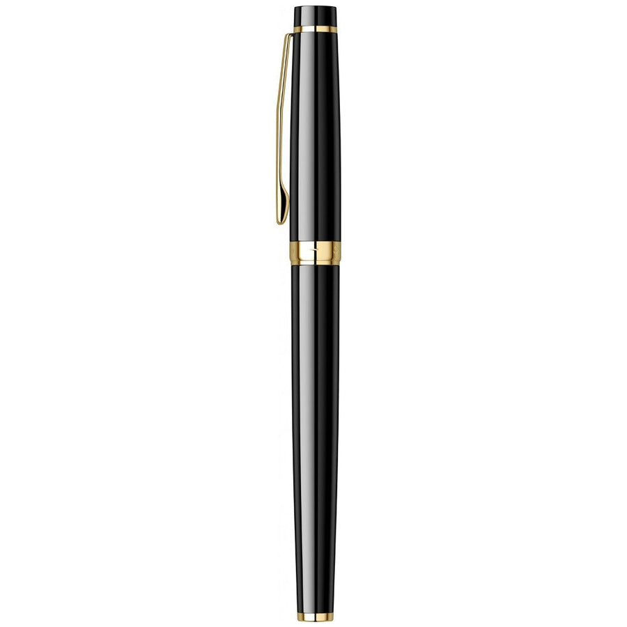 Scrikss Honor 38 Roller Pen – Black with Gold Trim (GT)