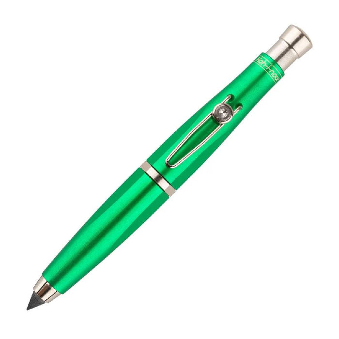 KOH-I-NOOR 5321 MECHANICAL CLUTCH PENCIL / LEADHOLDER - 5.6 MM - GREEN METAL BODY WITH SILVER CLIP