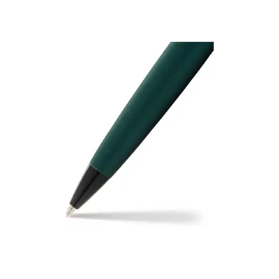 sheaffer-300-9346-matte-green-lacquer-with-polished-black-trim-ball-pen-nib-view