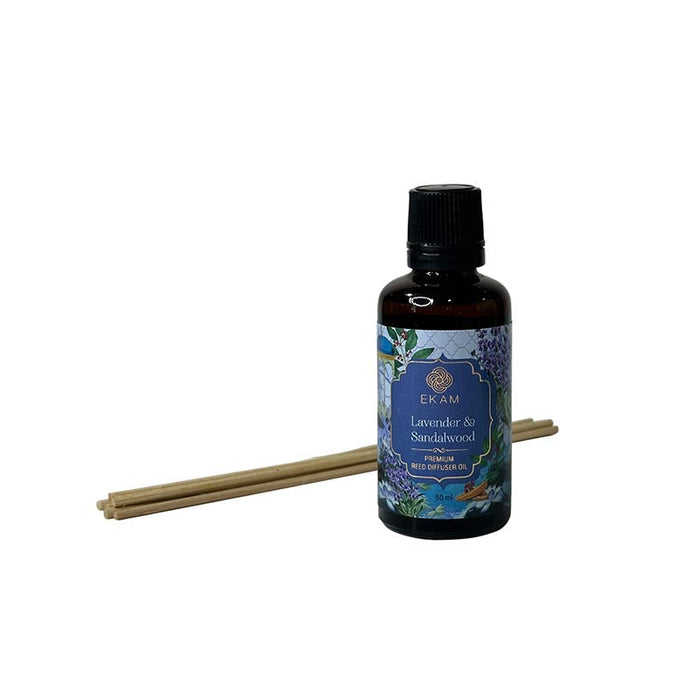 EKAM Lavender & Sandalwood Reed Diffuser Refill Oil Gift Set