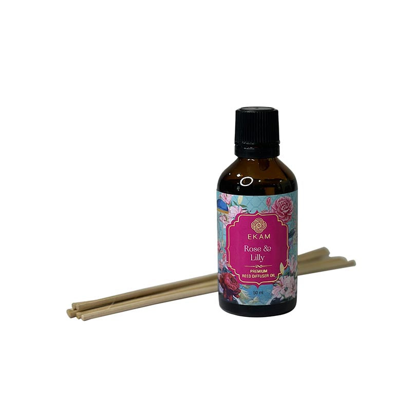 EKAM - Rose & Lily Reed Diffuser Refill Oil Gift Set