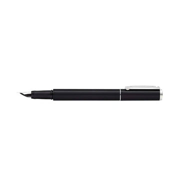sheaffer-9205-pop-fountain-pen-black-with-chrome-plated-trim-side-view