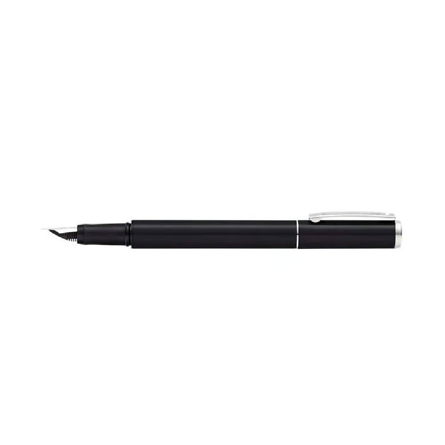sheaffer-9205-pop-fountain-pen-black-with-chrome-plated-trim-side-view