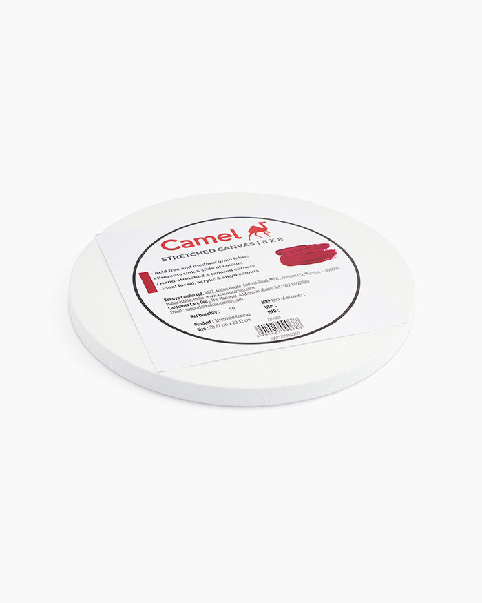 Camel - Round Stretched Canvas (8")