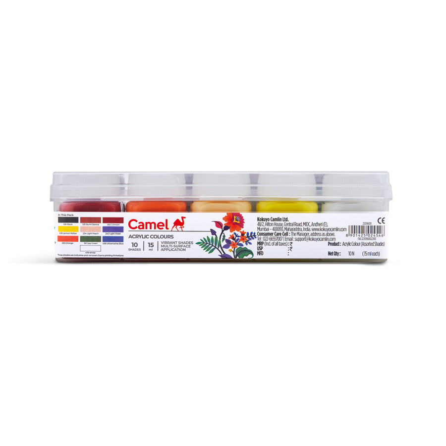 Camel Acrylic Colours Sets Of 10 (15ml)