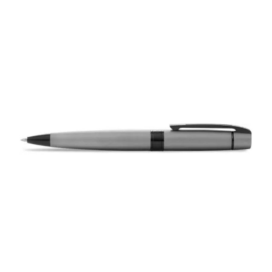 sheaffer-300-9345-matte-gray lacquer-with-polished-black-trim-ball-pen-side-view