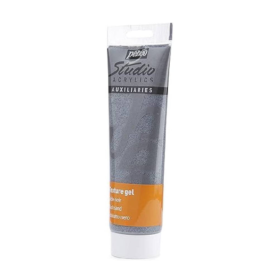 Pebeo Studio Acrylics Auxiliaries Black Sand Texture Gel 250ml