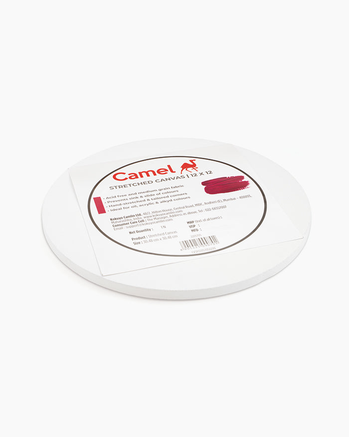 Camel - Round Stretched Canvas (12")