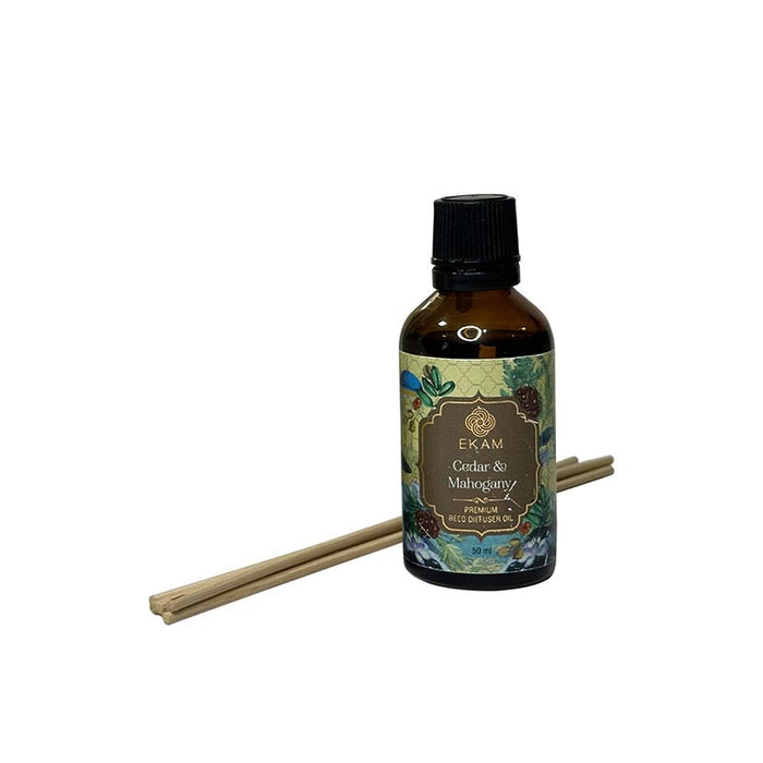 EKAM - Cedar & Mahogany Reed Diffuser Refill Oil Gift Box