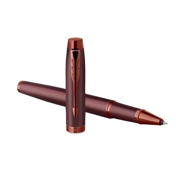 Parker IM Monochrome Burgundy Trim Rollerball Pen | Medium 0.7 mm