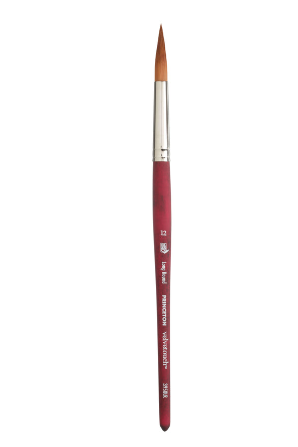 Princeton Velvetouch Synthetic Long Round Short Handle Brush - 3950 Series