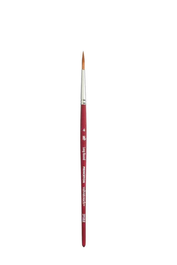 Princeton Velvetouch Synthetic Long Round Short Handle Brush - 3950 Series