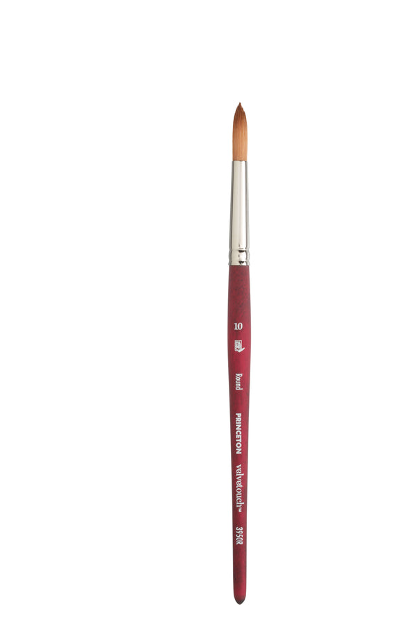 Princeton Velvetouch Synthetic Round Short Handle Brush - 3950 Series