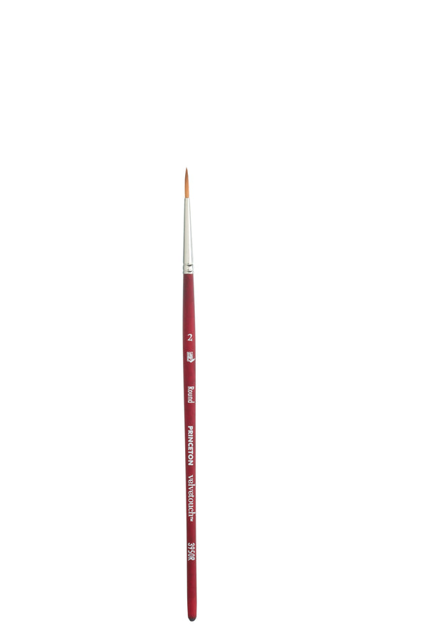 Princeton Velvetouch Synthetic Round Short Handle Brush - 3950 Series