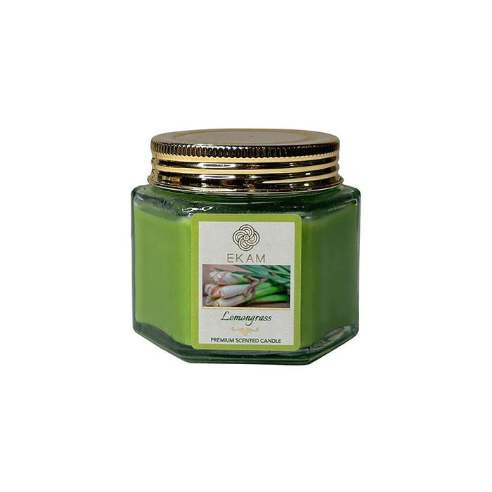 Ekam Lemongrass Hexa Jar Scented Candle