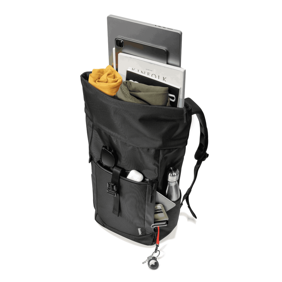 Tomtoc Navigator - T61 Rolltop Backpack 17.3inch/ 25L - 30L- Black