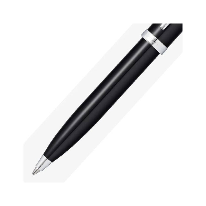 Sheaffer 100 9338 Glossy Black Lacquer With Chrome Plated Trim Ball Pen
