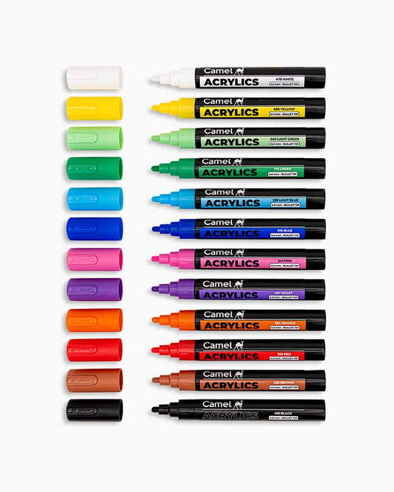 Camel Acrylic Markers – Set of 12