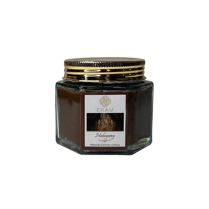 Ekam - Mahogany Hexa Jar Scented Candle