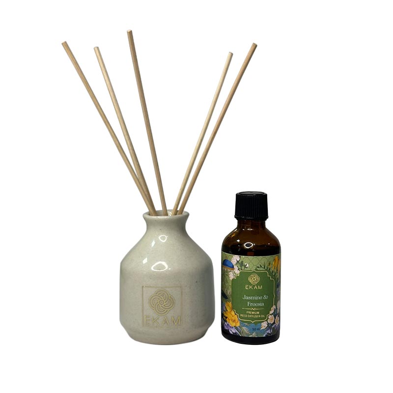 EKAM Jasmine & Freesia Reed Diffuser Set