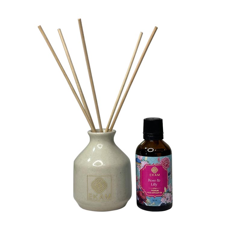 EKAM Rose & Lily Reed Diffuser Set