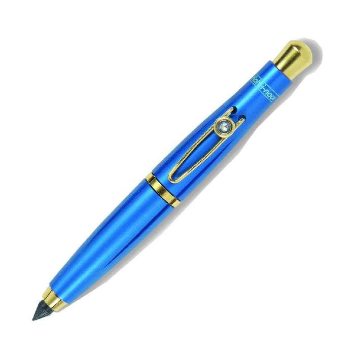 KOH-I-NOOR 5320 MECHANICAL CLUTCH PENCIL / LEADHOLDER - 5.6 MM - BLUE METAL BODY WITH GOLD CLIP