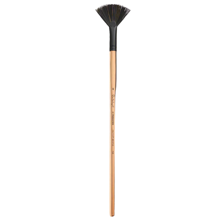 Princeton Catalyst Polytip Bristle Synthetic Fan Long Handle Brush - 6400 Series